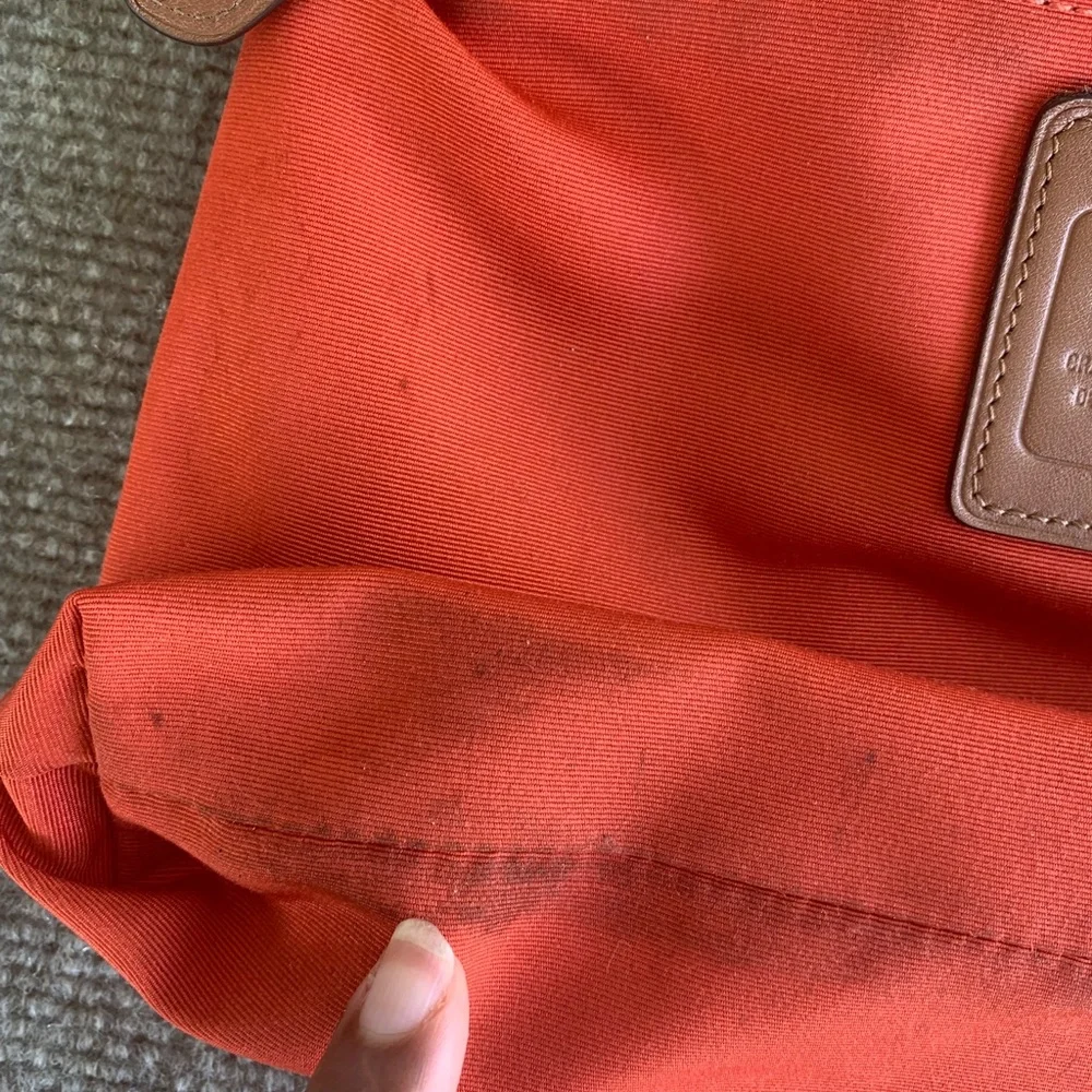 Coach Orange and Tan Cross Body - Picture 12 of 14